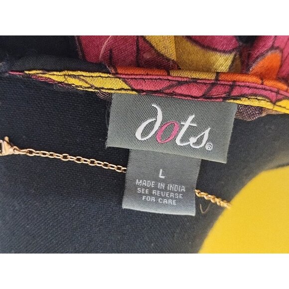 Dots Long Sleeve Flowy Sheer Blouse L - Picture 3 of 6